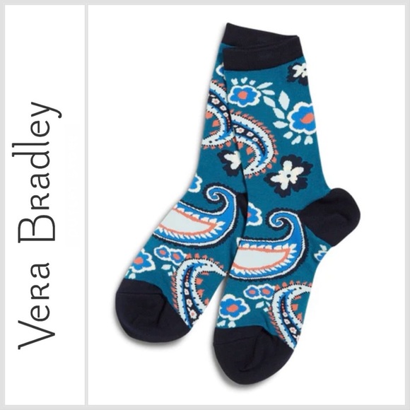 Vera Bradley Accessories - 🆕VERA BRADLEY 2 PAIR PAISLEY CREW SOCKS